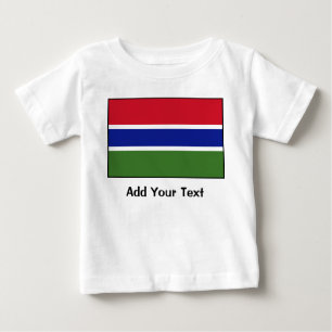 T-shirt Pour Bébé La Gambie - drapeau gambien