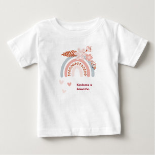 T-shirt Pour Bébé La gentillesse est belle Typographie d'impression