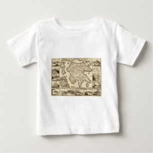 T-shirt Pour Bébé La Grèce 1688/carte Peloponnesian grecque