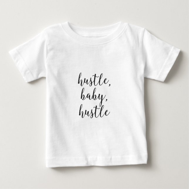 T-shirt Pour Bébé La hâte, bébé, se dépêchent l'écriture cursive (Devant)