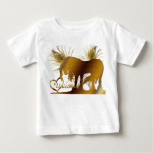 T-shirt Pour Bébé La licorne d'or