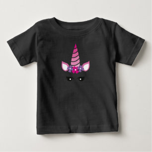 T-shirt Pour Bébé La licorne rose