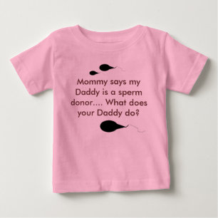 T-shirt Pour Bébé La maman dit que mon papa est un donateur de