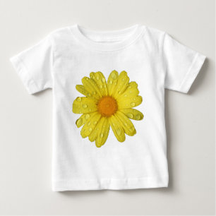 T-shirt Pour Bébé La marguerite jaune dans la pluie