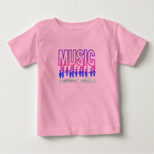 T-shirt Pour Bébé La musique connecte les gens  
