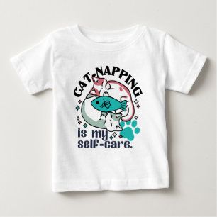 T-shirt Pour Bébé La Nappage De Chats Est Mon Soin Personnel : Chats