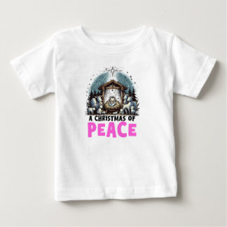 T-shirt Pour Bébé La Nativité du Christ : un Noël de paix
