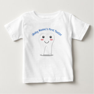 T-shirt Pour Bébé La première dent du bébé personnalisé