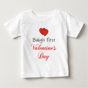 T-shirt Pour Bébé La première Saint-Valentin du bébé