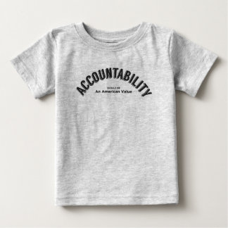 T-shirt Pour Bébé La responsabilité doit être une valeur américaine
