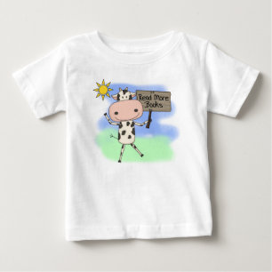 T-shirt Pour Bébé La vache a lu plus de livres