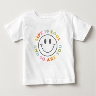 T-shirt Pour Bébé La vie est Cool heureux visage souriant Emoji