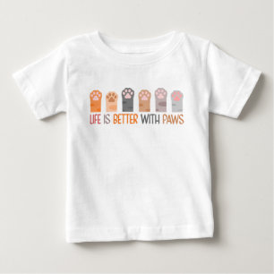 T-shirt Pour Bébé La vie est meilleure avec des pattes