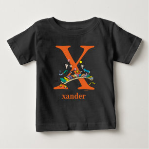 T-shirt Pour Bébé L'ABC de Dr Seuss : Lettre X - Orange Ajoutez vo
