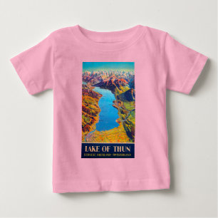 T-shirt Pour Bébé Lac vintage de Thun Suisse Voyage