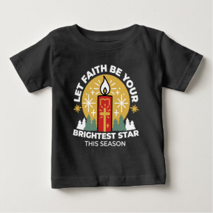 T-shirt Pour Bébé Laissez Faith être votre plus brillant Star Candle