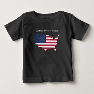 T-shirt Pour Bébé L'Amérique le beau Dieu a partagé sa grâce sur toi