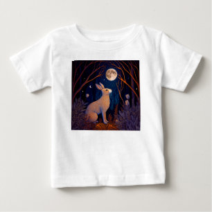 T-shirt Pour Bébé Lapin au clair de lune
