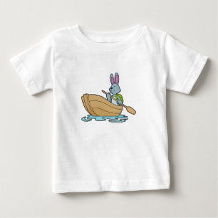 T-shirt Pour Bébé Lapin avec bateau et pédale