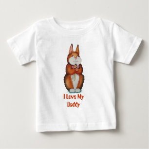 T-shirt Pour Bébé lapin brun mignon et coloré