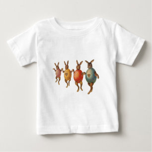 T-shirt Pour Bébé Lapin de Pâques Œufs Dansants