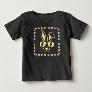 T-shirt Pour Bébé Lapin le plus frais avec cadre photo OEuf de Pâque