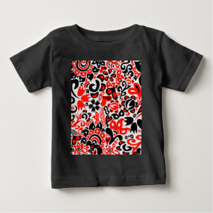 T-shirt Pour Bébé L'art populaire ukrainien motif floral abstact