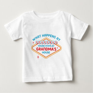T-shirt Pour Bébé Las Vegas reste à la grand-maman