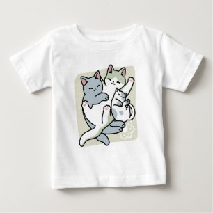 T-shirt Pour Bébé Laze Furr Days - Cute Lazy Cats Design