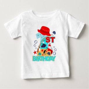T-shirt Pour Bébé Le Big One O-fish-ally One Premier anniversaire