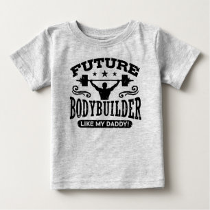T-shirt Pour Bébé Le Bodybuilder Comme Mon Papa
