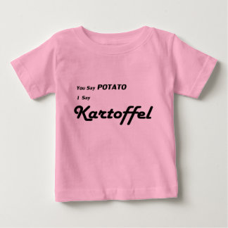 T-shirt Pour Bébé Le danois Kartoffel "vous dites la pomme de terre"