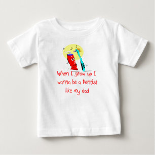 T-shirt Pour Bébé Le dentiste aiment mon T-shirt de bébé de papa