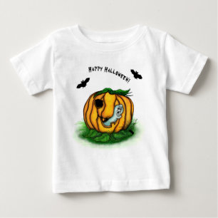 T-shirt Pour Bébé Le fantôme d'Halloween, chauve-souris, fantôme et