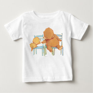 T-shirt Pour Bébé Le grand ours Brown aide peu ours jaune