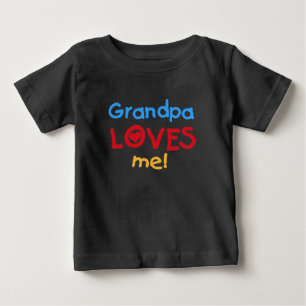 T-shirt Pour Bébé Le grand-papa m'aime