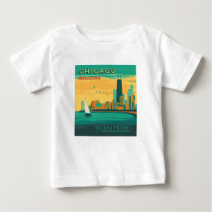 T-shirt Pour Bébé Le Lakefront   Chicago, Illinois