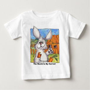T-shirt Pour Bébé Le Monde Est Ma Carotte !