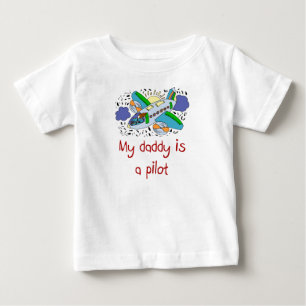 T-shirt Pour Bébé Le papa est une chemise pilote de bébé