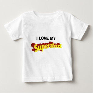 T-shirt Pour Bébé Le papa superbe de papa est mon texte comique de