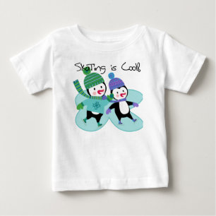 T-shirt Pour Bébé Le patinage de pingouins est frais