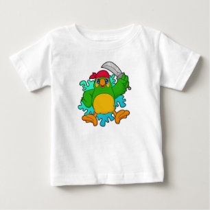 T-shirt Pour Bébé Le perroquet comme pirate avec épée