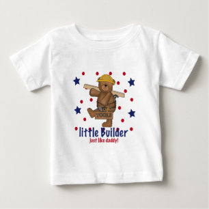 T-shirt Pour Bébé Le petit constructeur aiment le papa