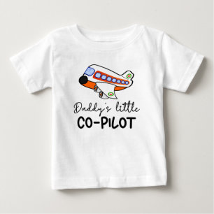 T-shirt Pour Bébé Le petit copilote de papa Mélange pilote future