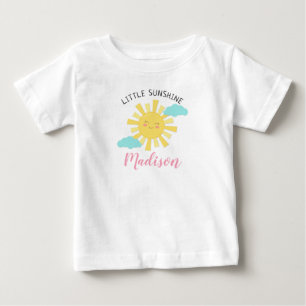 T-shirt Pour Bébé Le petit soleil heureux mignon personnalisent des