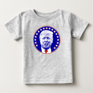 T-shirt Pour Bébé Le président Donald Trump en bleu