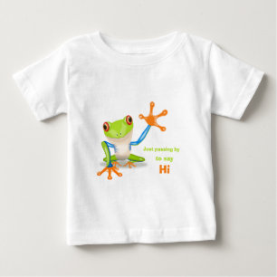 T-shirt Pour Bébé Le rouge de ondulation a observé la chemise de