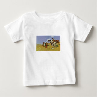 T-shirt Pour Bébé Le signal de fumée ~ Frederic Remington