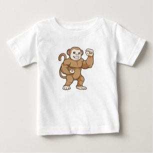 T-shirt Pour Bébé Le singe comme culturiste au Bodybuilding
