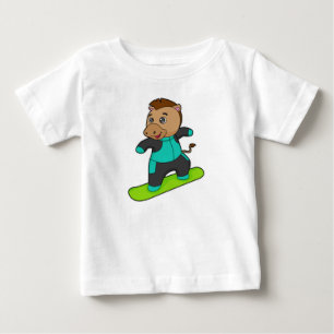 T-shirt Pour Bébé Le snowboarder de Horse